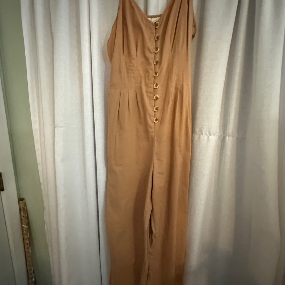 Universal Thread Camel Button-Front Jumpsuit - image 2